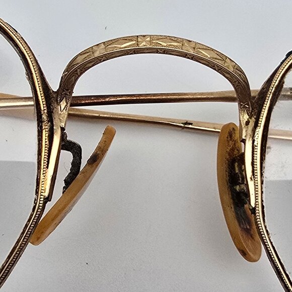 Bausch & Lomb B&L Arco Ful-Vue 1/10 12K GF Gold Filled Antique Eyeglasses w Case - Picture 15 of 16